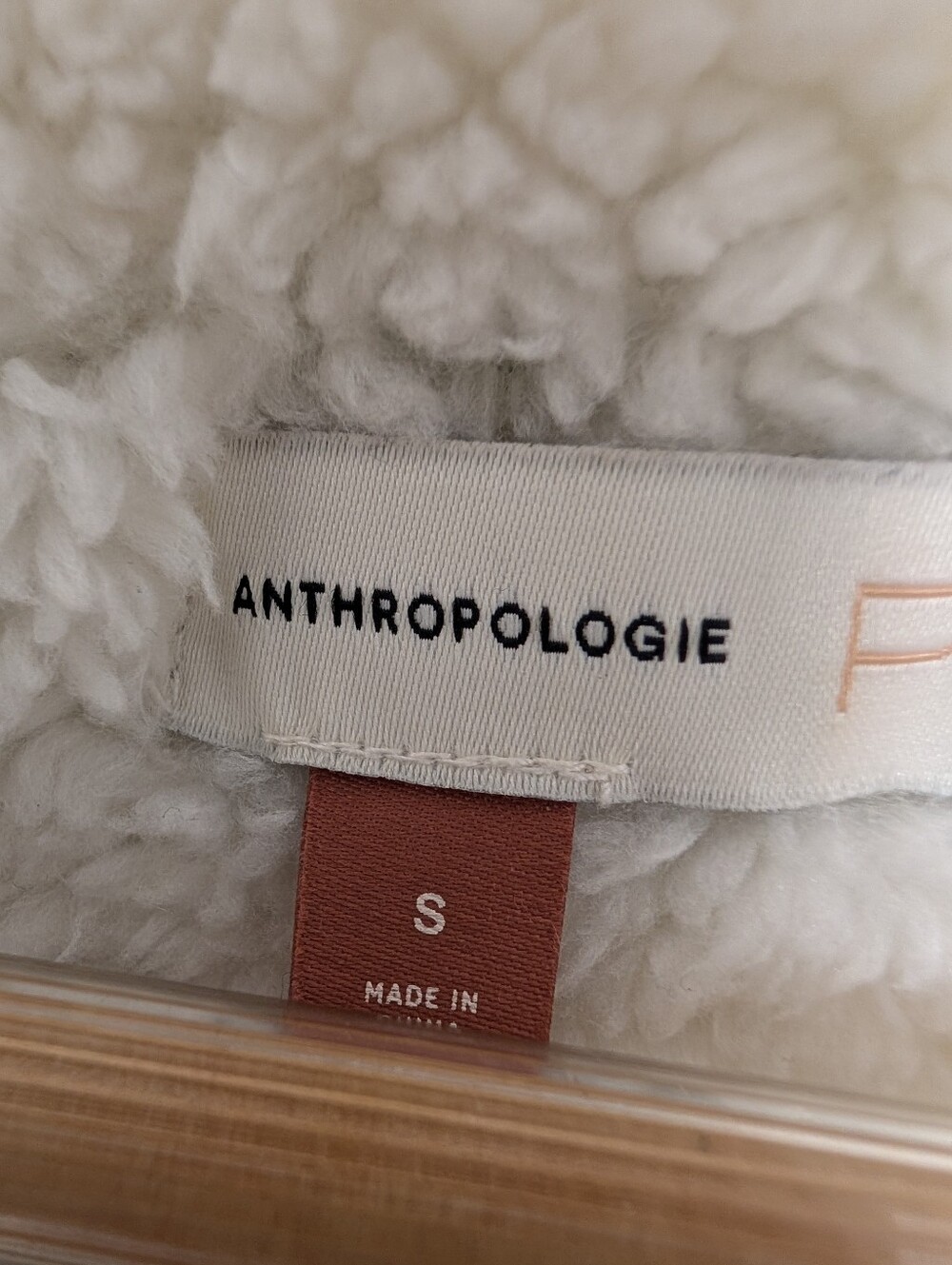 Anthropologie Pilcro Sherpa-Lined Long Denim Coat – Size Small - Picture 4 of 8